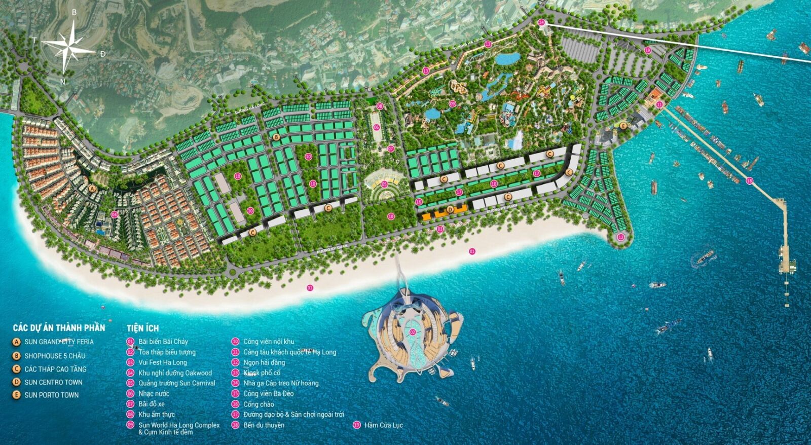 mặt bằng tổng thể dự án sun elite city hạ long